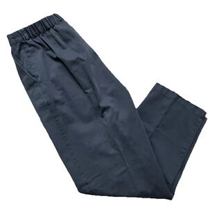 Women’s LL Bean Navy Blue Pants Stretch Waist Size 14 Frayed Bottom From Wear